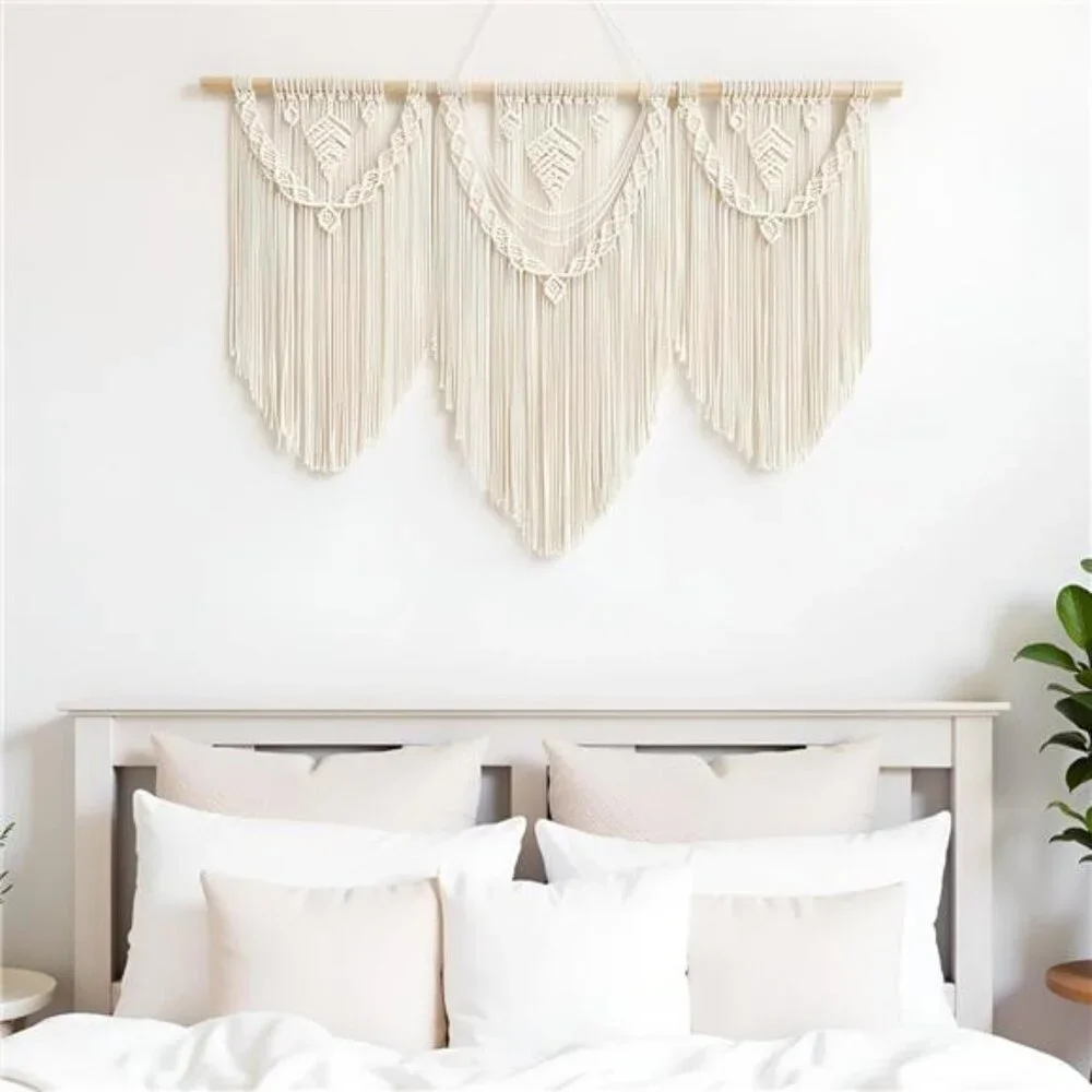 large macrame wall hanging - Boho Tapestry Macrame Wall Decor Art- Chic Bohemian